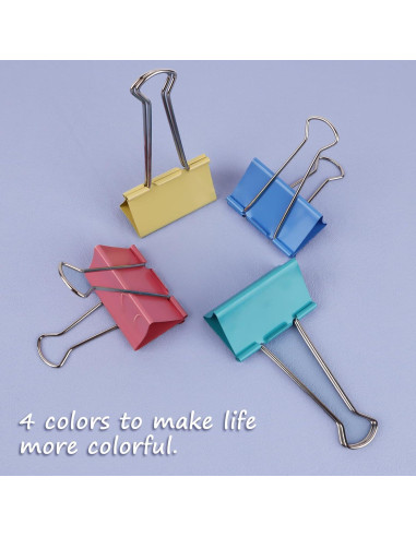 Clip de carpeta jumbo Ykimok 7.62 cm colores variados - 8 unidades