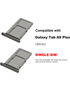 Bandeja de Tarjeta SIM Individual para Galaxy Tab A9 Plus 2023 - 2 PCS Plata 2