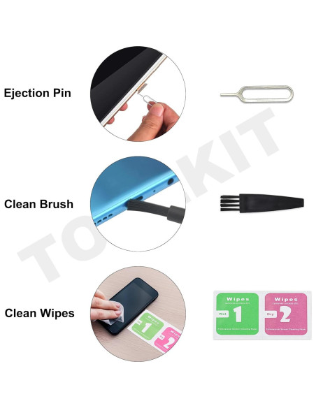 Bandeja de Tarjeta SIM Individual para Galaxy Tab A9 Plus 2023 - 2 PCS Plata