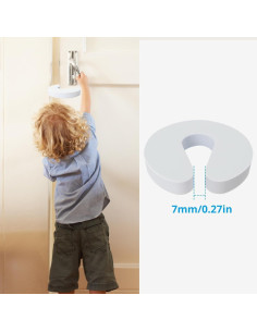 Protector de Puerta Jenbode - 4 Piezas Espuma Blanca Seguridad 2