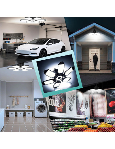 Bombilla LED Deformable 100W BRAINIAC con 6 Paneles Ajustables