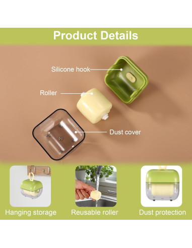 Mini rodillo quitapelusas Lyreh portátil reutilizable 6.5x4.8cm