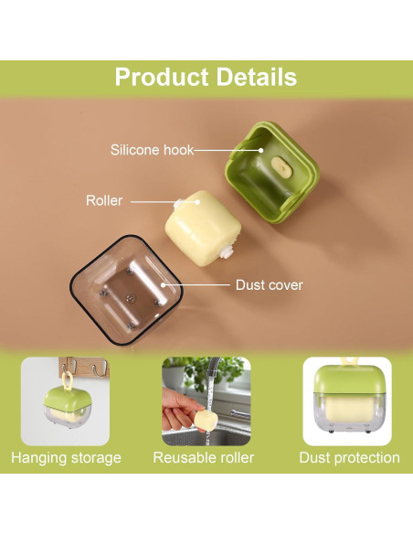 Mini rodillo quitapelusas Lyreh portátil reutilizable 6.5x4.8cm