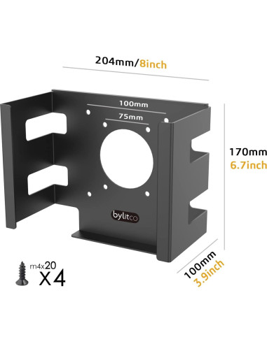 Soporte de Montaje Bajo Escritorio Bylitco para Mac Studio M1/M2/M3/M4
