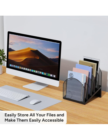 Organizador de Archivos de Escritorio OUTIOE 5 Secciones Negro