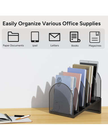 Organizador de Archivos de Escritorio OUTIOE 5 Secciones Negro