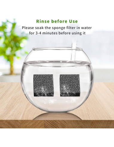Paquete de 12 filtros de esponja Katlikatqi para fuente de agua