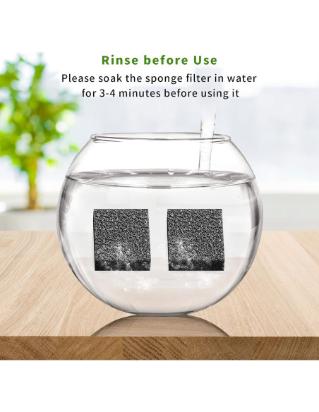 Paquete de 12 filtros de esponja Katlikatqi para fuente de agua
