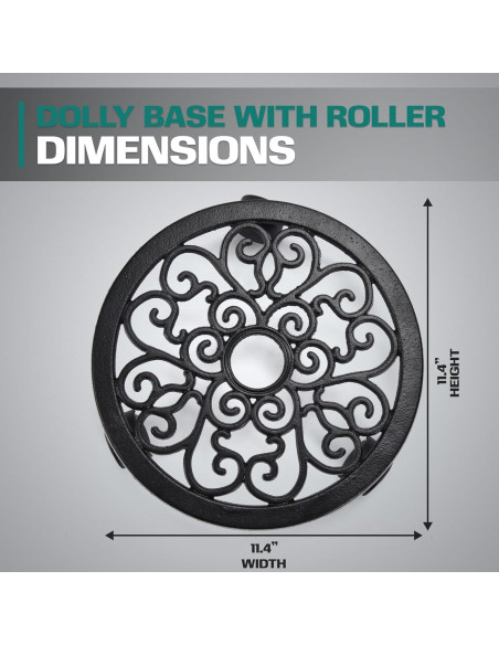 Soporte para Plantas con Ruedas 2WAYZ - Carro Rodante Negro