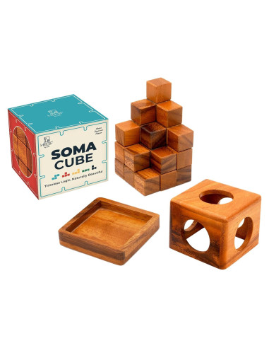 Cubo Rompecabezas de Madera BSIRI 6.35cm para Adultos y Niños
