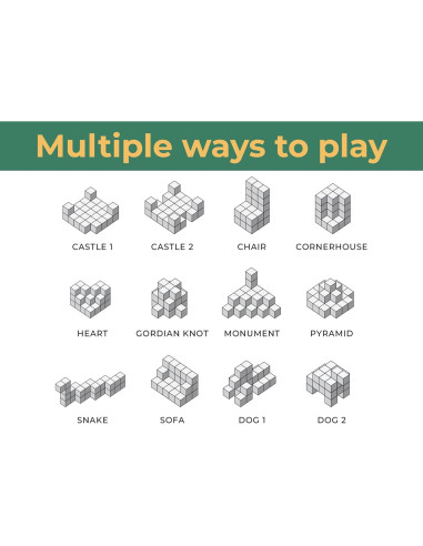 Cubo Rompecabezas de Madera BSIRI 6.35cm para Adultos y Niños