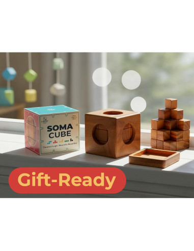 Cubo Rompecabezas de Madera BSIRI 6.35cm para Adultos y Niños