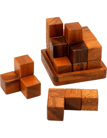Cubo Rompecabezas de Madera BSIRI 6.35cm para Adultos y Niños