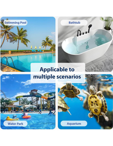 Termómetro de piscina flotante PVC irrompible 1.68" fácil lectura