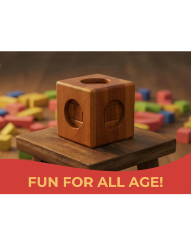 Cubo Rompecabezas de Madera BSIRI 6.35cm para Adultos y Niños