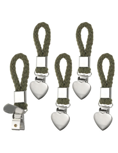 Clips para Toallas de Té PATIKIL 5 Pcs Verde 11x3 cm