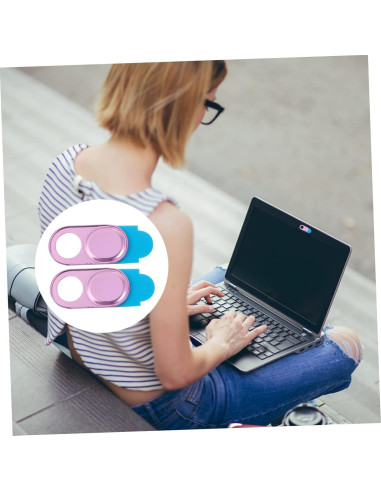 6 Piezas Cubierta Deslizante de Webcam OSALADI - Privacidad Aluminio