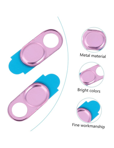 6 Piezas Cubierta Deslizante de Webcam OSALADI - Privacidad Aluminio