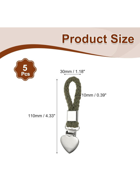 Clips para Toallas de Té PATIKIL 5 Pcs Verde 11x3 cm