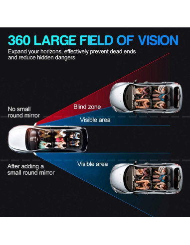 Espejo de Punto Ciego Ajustable YnGia Izquierdo 13x7.5cm