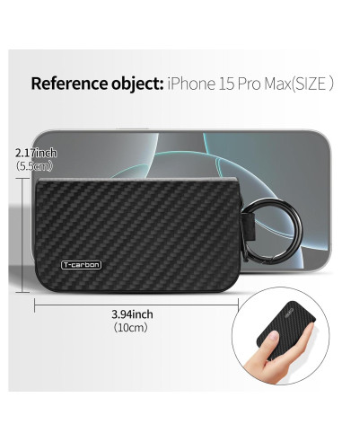 Funda de Llave de Coche T-carbon Universal de Fibra de Carbono