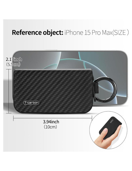Funda de Llave de Coche T-carbon Universal de Fibra de Carbono