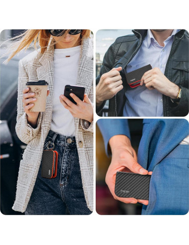 Funda de Llave de Coche T-carbon Universal de Fibra de Carbono