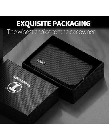 Funda de Llave de Coche T-carbon Universal de Fibra de Carbono