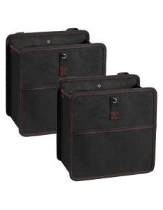 Basurero de Auto Simple Deluxe Plegable Impermeable 28L Negro