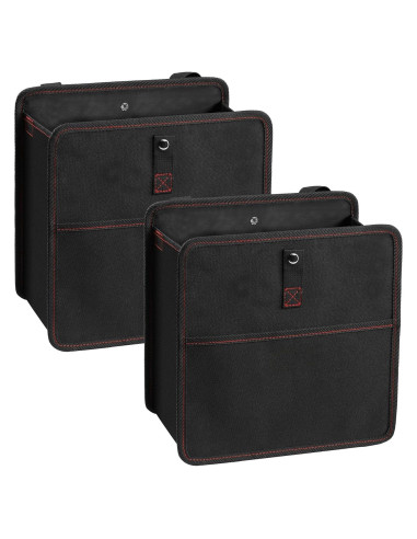 Basurero de Auto Simple Deluxe Plegable Impermeable 28L Negro