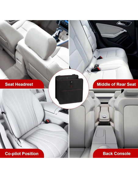 Basurero de Auto Simple Deluxe Plegable Impermeable 28L Negro