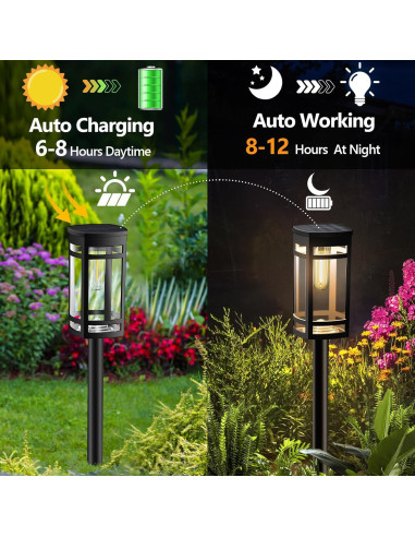 Luces Solares para Jardín EXCMARK 12 Piezas LED Impermeables