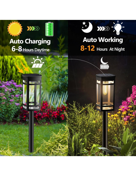 Luces Solares para Jardín EXCMARK 12 Piezas LED Impermeables