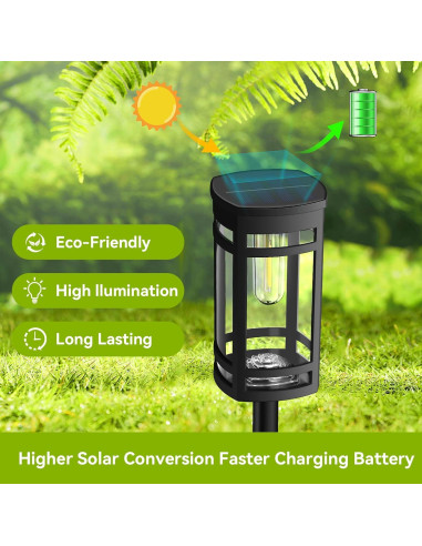 Luces Solares para Jardín EXCMARK 12 Piezas LED Impermeables