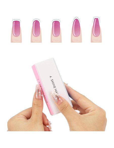 Bloques de Pulido de Uñas BTYMS - 10 Pcs 4 Vías