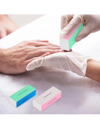 Bloques de Pulido de Uñas BTYMS - 10 Pcs 4 Vías