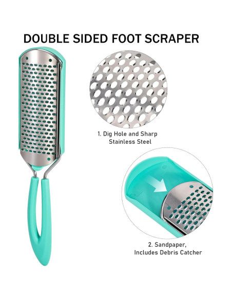 Removedor de Callos Beomeen 3 en 1 con Raspador de Acero Inoxidable