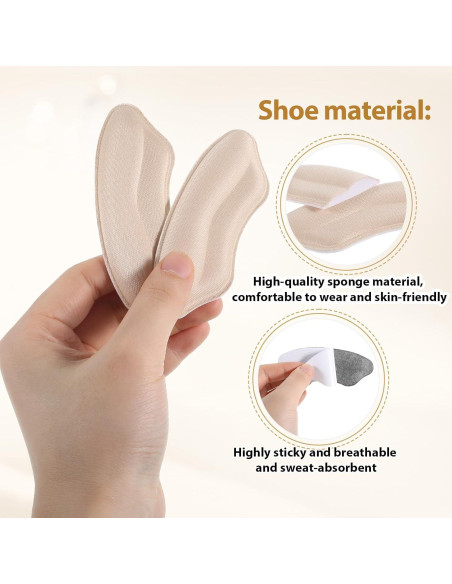 8 Pares Almohadillas para Talones Skrfren - Confort y Antideslizante