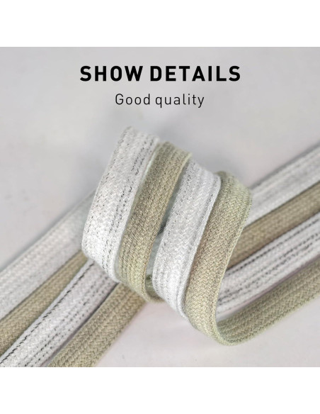 Cuerdas de Zapato de Algodón Envejecidas UamGlsob 120cm 8mm