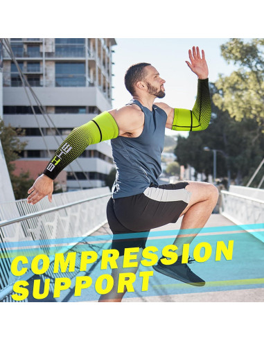 Mangas de Compresión Beister UV 50+ Unisex X-Large Verde