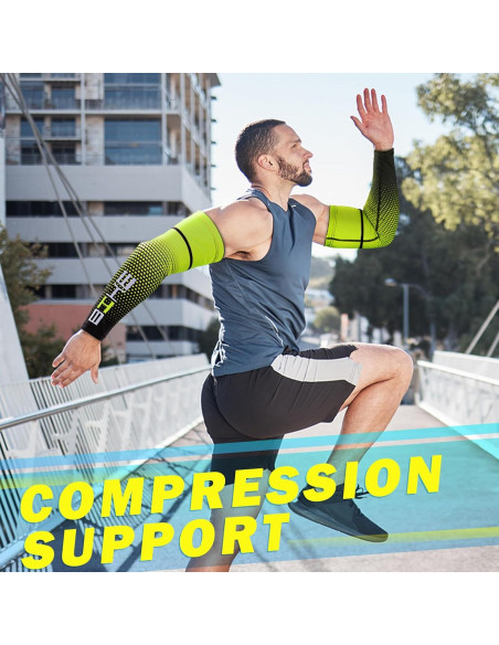 Mangas de Compresión Beister UV 50+ Unisex X-Large Verde