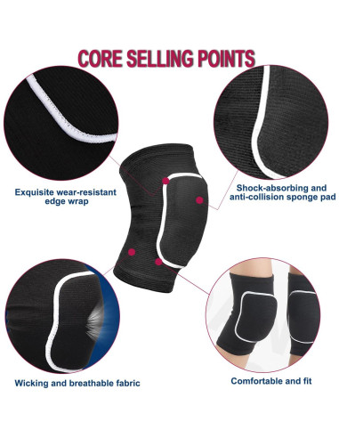 Rodilleras y Codilleras YINXIAQIYE Medianas Negras