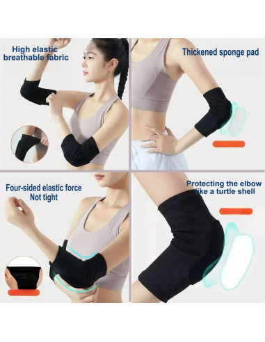 Rodilleras y Codilleras YINXIAQIYE Medianas Negras