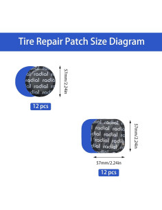 Kit de Parches para Neumáticos Radiales ZERINT TP-MRS2b 24 pcs 2