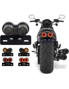 Luz Trasera Integrada 40W PerfecTech para Motocicleta Negra 2