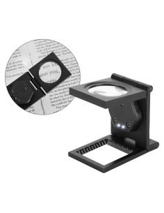 Lupa de Joyero ASHATA 30X con Luz LED y Estuche