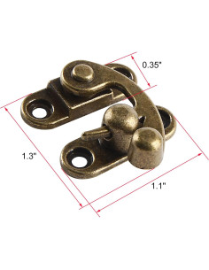 Cierre Vintage RUIAN de Brazo Oscilante 33x28mm Bronce 2 Pcs 2