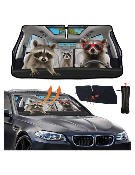 Paraguas Sombra para Parabrisas Raccoon 144.78x76.2 cm