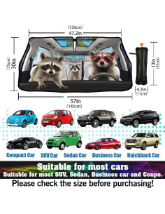 Paraguas Sombra para Parabrisas Raccoon 144.78x76.2 cm 2