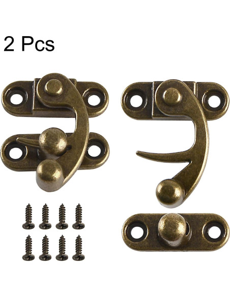 Cierre Vintage RUIAN de Brazo Oscilante 33x28mm Bronce 2 Pcs